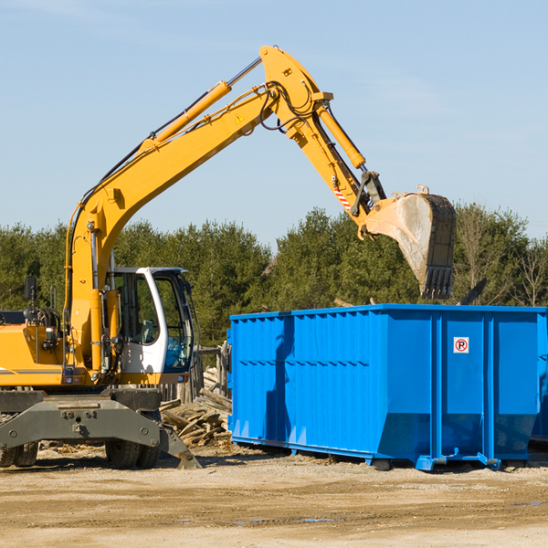 what size residential dumpster rentals are available in Castle OK